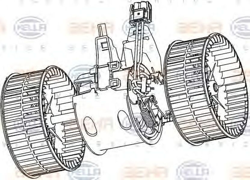 Ventilator habitaclu bord BMW 5 E60 HELLA 8EW 351 040-651