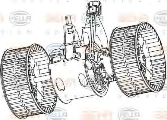 Ventilator habitaclu bord BMW 6 Cabriolet E64 HELLA 8EW351040651