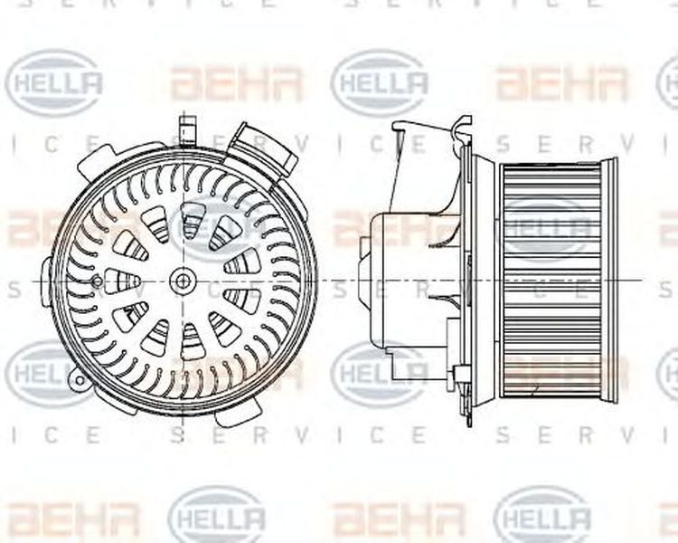 Ventilator habitaclu bord CITROEN XSARA PICASSO N68 HELLA 8EW 009 159-481