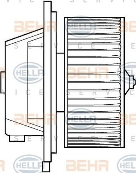 Ventilator habitaclu bord FIAT PUNTO Cabriolet 176C HELLA 8EW 351 039-291