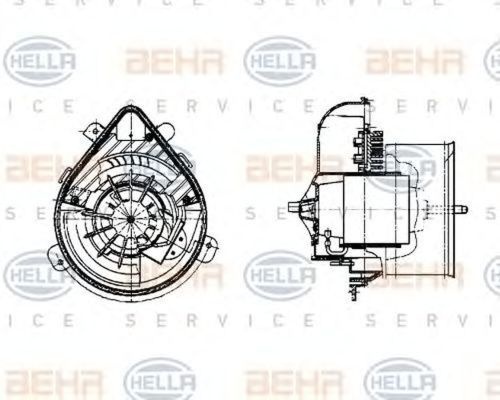 Ventilator habitaclu bord FIAT ULYSSE 179AX HELLA 8EW009159271
