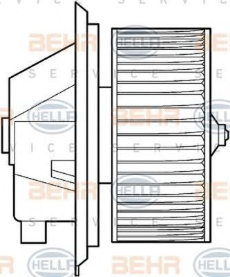 Ventilator habitaclu bord LANCIA DELTA II 836 HELLA 8EW351039341