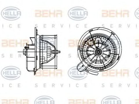 Ventilator habitaclu bord MERCEDES-BENZ ATEGO HELLA 8EW009157461