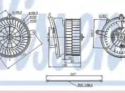 Ventilator habitaclu bord MERCEDES-BENZ CLK Cabriolet A208 NISSENS 87152 PieseDeTop