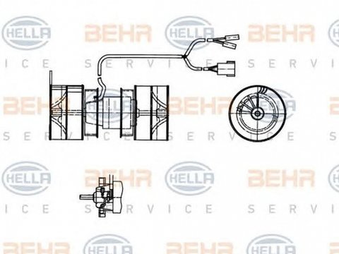 Ventilator habitaclu bord MERCEDES-BENZ O 307 HELLA 8EW009157741