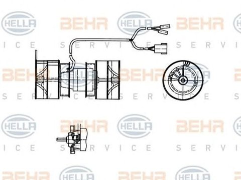 Ventilator habitaclu bord MERCEDES-BENZ VARIO caroserie inchisa combi HELLA 8EW 009 157-741