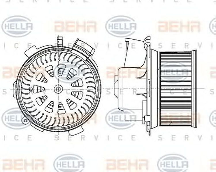 Ventilator habitaclu bord PEUGEOT 206 hatchback 2A C HELLA 8EW 009 159-481