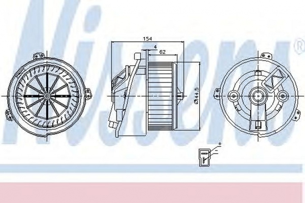 Ventilator habitaclu bord PEUGEOT BOXER caroserie 230L NISSENS 87129