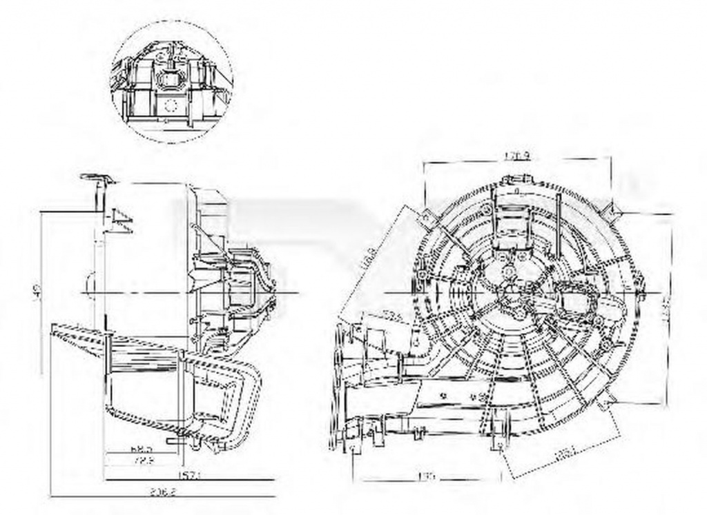 Ventilator habitaclu bord SAAB 9-3 combi YS3F TYC 525-0001