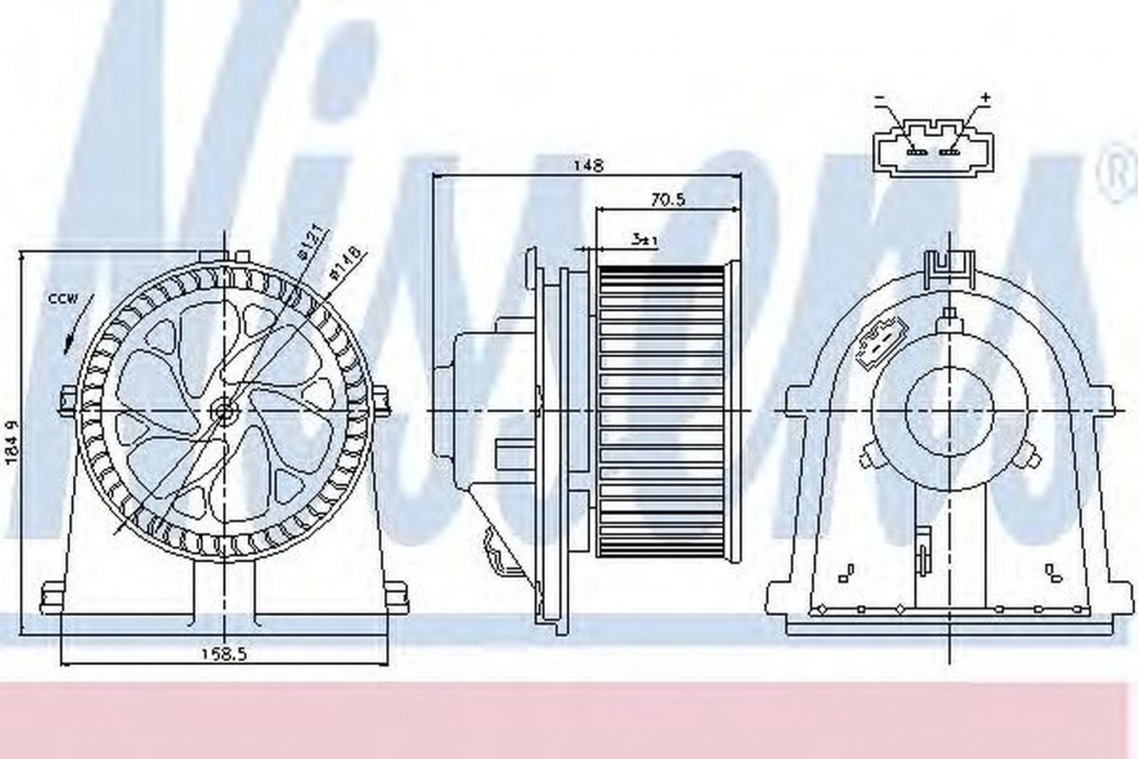 Ventilator habitaclu bord SEAT CORDOBA Vario 6K5 NISSENS 87022