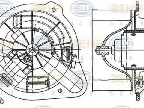 Ventilator habitaclu bord VOLVO 850 LS HELLA 8EW 351 041-221 PieseDeTop