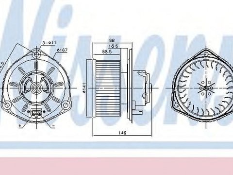 Ventilator habitaclu bord VOLVO V90 combi NISSENS 87168