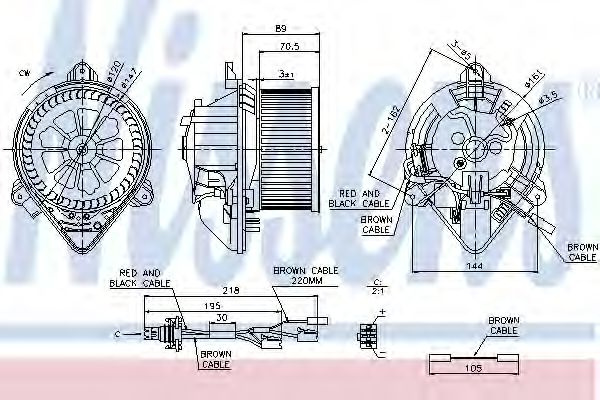 Ventilator, habitaclu CITROËN XSARA Estate (N2) (1997 - 2010) NISSENS 87042