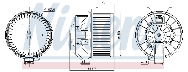 Ventilator habitaclu # Ford Fiesta 2010 2011 2012 2013 2014 2015 2016 2017 2018 2019 2020 2021 2022 2023 2024 2025 # 87493 # NISSENS