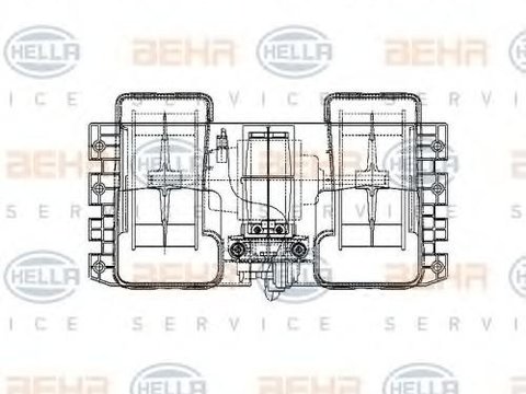 Ventilator, habitaclu MAN TGA, MAN TGL, MAN TGM - HELLA 8EW 009 158-151