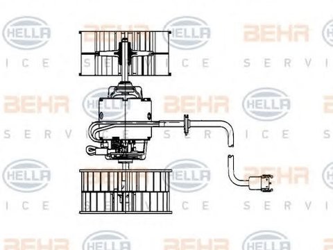 Ventilator, habitaclu MERCEDES-BENZ 190 limuzina (W201) - HELLA 8EW 009 159-181