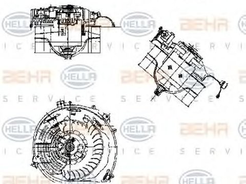 Ventilator, habitaclu MERCEDES-BENZ CL-CLASS cupe (C140), MERCEDES-BENZ S-CLASS limuzina (W140) - HELLA 8EW 009 159-331