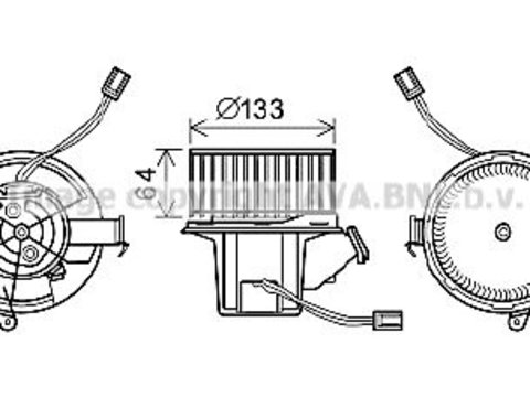 Ventilator habitaclu MS8628 AVA QUALITY COOLING pentru Mercedes-benz C-class Mercedes-benz E-class Mercedes-benz Glk-class Mercedes-benz Cls