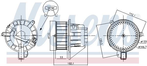 Ventilator habitaclu Nissens VW T-CROSS (C11, D31) 2018-2025 - 87546