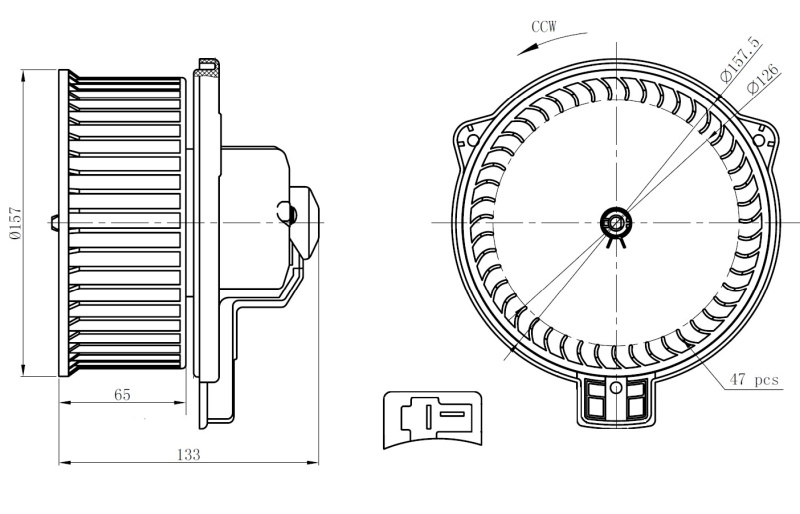 Ventilator, habitaclu NRF 34291 pentru TOYOTA LAND