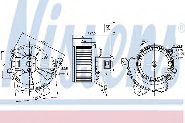 Ventilator, habitaclu OPEL ADAM (2012 - 2016) NISSENS 87086 piesa NOUA