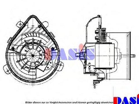 Ventilator, habitaclu PEUGEOT 806 (221), Citroen SYNERGIE (22, U6), FIAT ULYSSE (220) - AKS DASIS 740178N