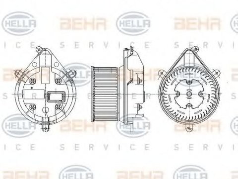 Ventilator, habitaclu RENAULT LAGUNA I I (B56_, 556_), RENAULT LAGUNA I Estate (K56_) - HELLA 8EW 009 159-141