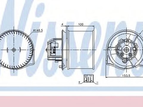 Ventilator, habitaclu SAAB 9-5 Combi (YS3E) (1998 - 2009) NISSENS 87026 piesa NOUA