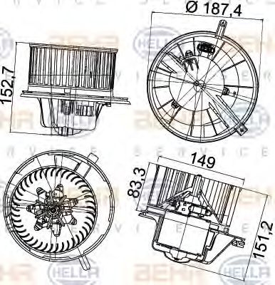 Ventilator habitaclu VOLKSWAGEN JETTA IV (162, 163) - Cod intern: W20008200 - LIVRARE DIN STOC in 24 ore!!!