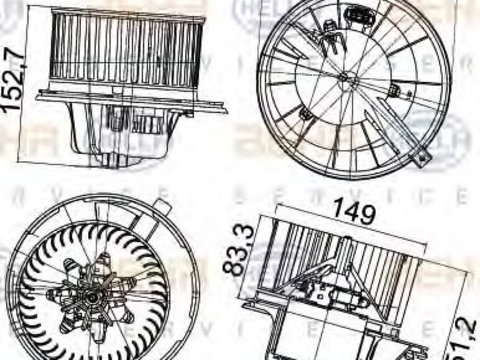 Ventilator habitaclu VOLKSWAGEN PASSAT Variant (365) - Cod intern: W20008200 - LIVRARE DIN STOC in 24 ore!!!