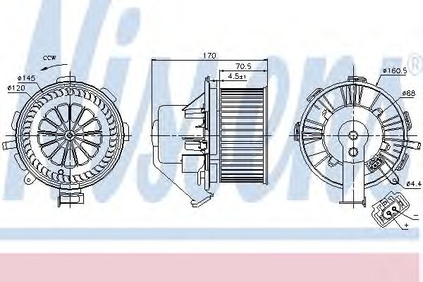 Ventilator, habitaclu VW CRAFTER 30-35 bus (2E) (2006 - 2016) NISSENS 87106 piesa NOUA