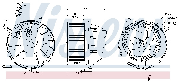 Ventilator habitaclu # Vw Novo 2011 2012 2013 2014 2015 2016 2017 2018 2019 2020 2021 2022 2023 2024 2025 # 87144 # NISSENS