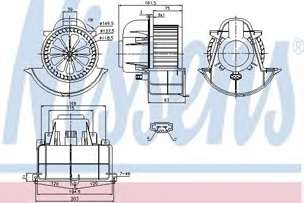 Ventilator, habitaclu VW TOUAREG (7LA, 7L6, 7L7) (