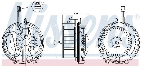 Ventilator habitaclu # Vw Touran 2015 2016 2017 2018 2019 2020 2021 2022 2023 2024 2025 # 87256 # NISSENS