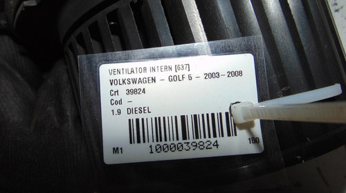 Ventilator interior Volkswagen Golf 5
