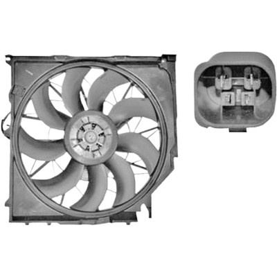Ventilator motor BMW X3 E83 2003->2011 pentru xDrive 25 i, perioada 2008 2009 2010 PIESA NOUA pentru cv. automata cu 6 viteze, pentru tari calde, diametru 1 mm 495, putere W 590