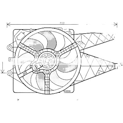 Ventilator motor LANCIA DELTA 3 2008->2014 pentru 1.4, perioada 2008 2009 2010 2011 2012 2013 2014 PIESA NOUA pentru cv. manuala, diametru 1 mm 405