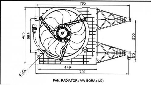 Ventilator racire motor VW FOX 2003->201