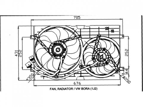 Ventilator racire motor VW GOLF 4 1997->2005 pentru 1.9 TDI-66 KW