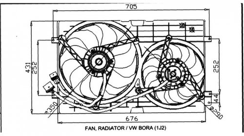 Ventilator racire motor VW GOLF 4 1997->