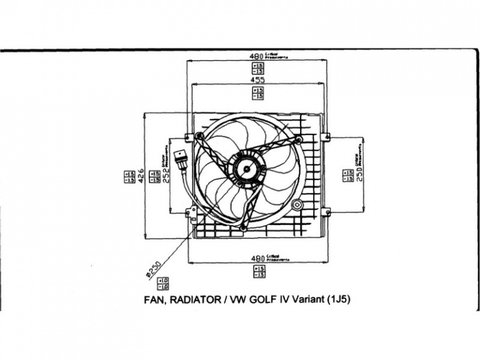Ventilator racire motor VW VENTO 1992-> pentru 2.8 VR6-128 KW