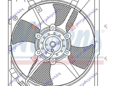 Ventilator Rad.Compl.(+Ac/) 1.6-1.8-2.0 Bnz.pentru Mitsubishi Carisma 96-05