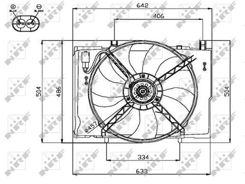 Ventilator radiator 47741 NRF pentru Mercedes-benz E-class Mercedes-benz Clk Mercedes-benz C-class Mercedes-benz Slk