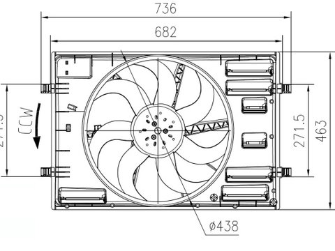 Ventilator, radiator (47916 NRF) AUDI,SEAT,SKODA,VW