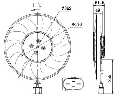 Ventilator radiator 47917 NRF pentru Audi Q7 Audi 