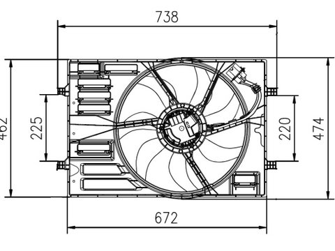 Ventilator, radiator (47950 NRF) AUDI,CUPRA,SEAT,SKODA,VW