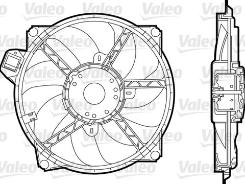 Ventilator, radiator (696376 VALEO) RENAULT