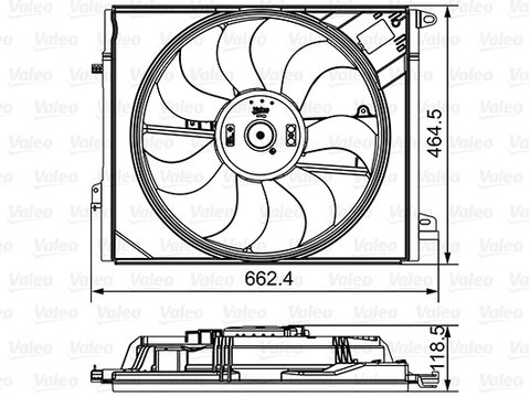 Ventilator, radiator (696881 VALEO) RENAULT