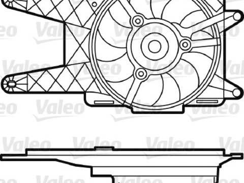 Ventilator, radiator (698562 VALEO) FIAT