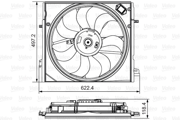 Ventilator, radiator (698582 VALEO) NISSAN,RENAULT KADJAR|KICKS, QASHQAI, ROGUE SPORT|ROGUE, X-TRAIL